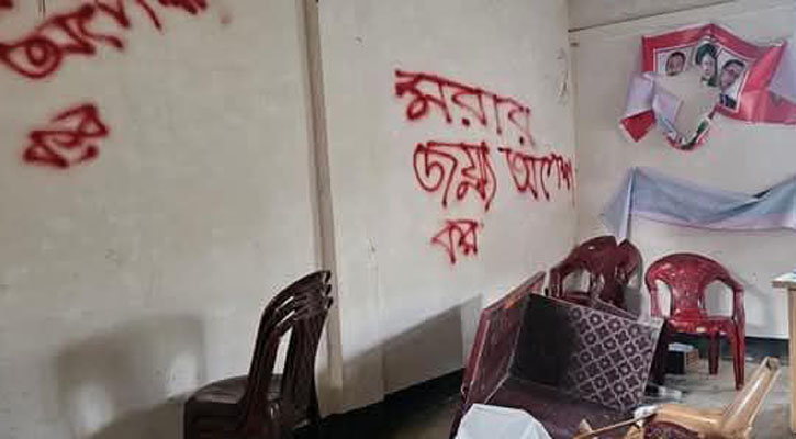 নরসিংদীতে বিএনপির কার্যালয় ভেঙে ‘মরার জন্য অপেক্ষা কর’ হুমকি